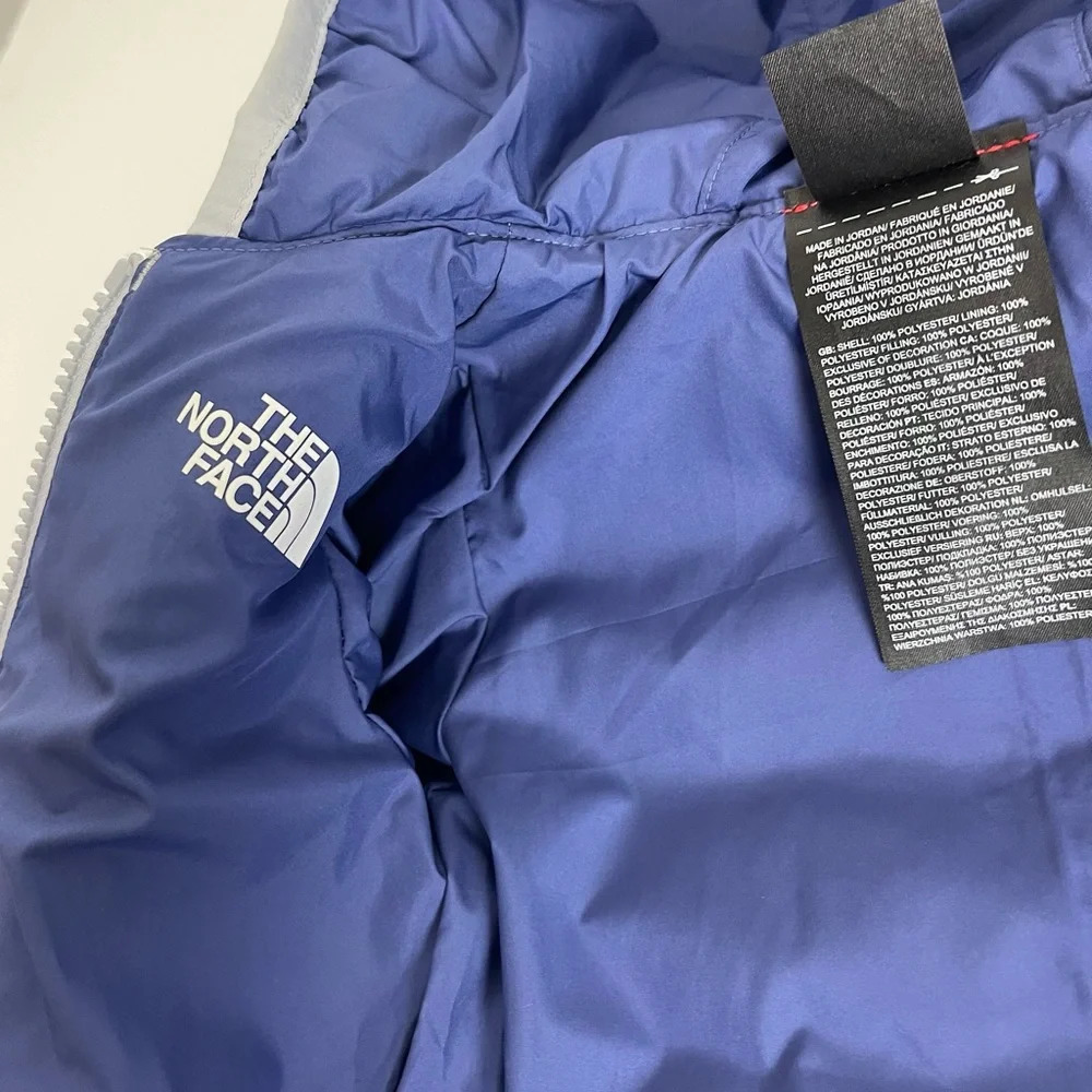 NEW North Face Infant Reversible Coat Zip Hooded Dusty Periwinkle 3-6 Month - Picture 7 of 11